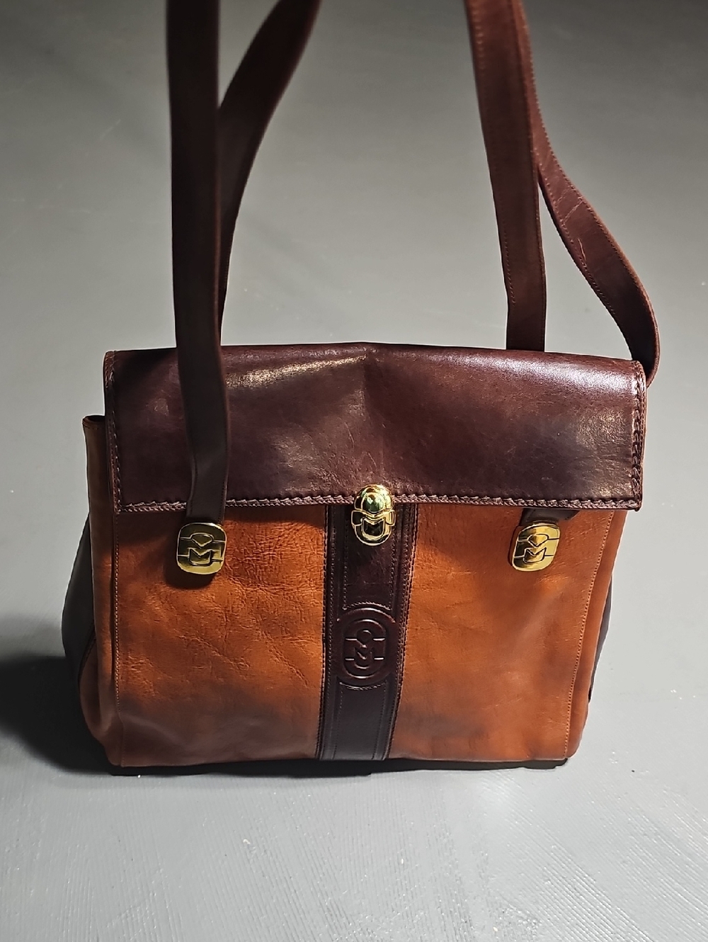 Marino Orlandi EUC Genuine Leather Shoulder Bag / Satchel Vintage